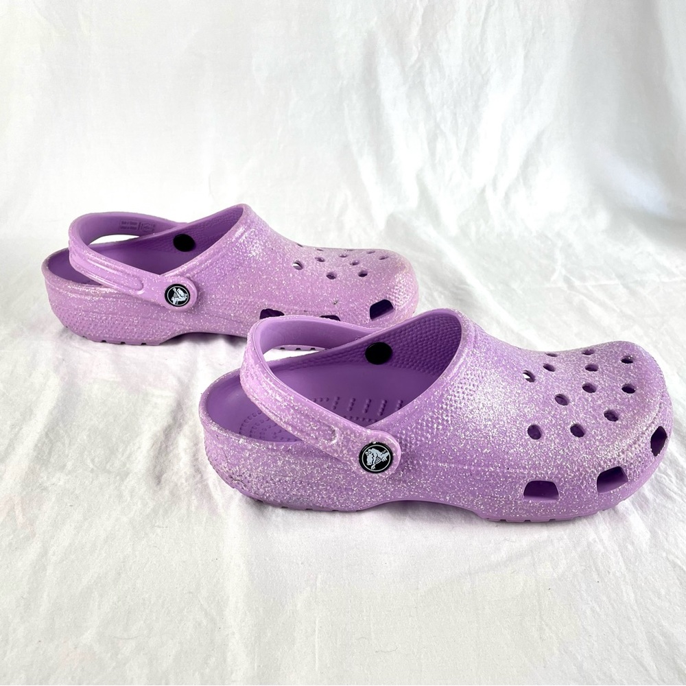 Crocs Classic Glitter Clog Lavender/Purple Size 9
